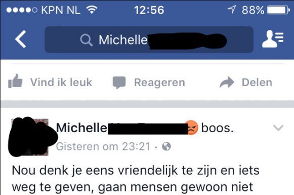 Belangrijk, iemand doet zich voor als mij!