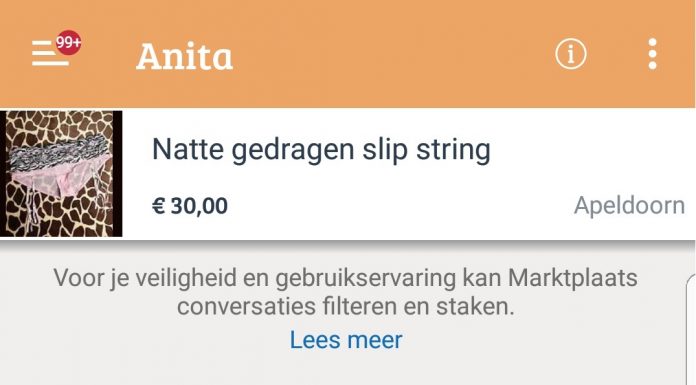 Anita op Marktplaats is fake