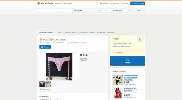 Floortje/Theo/Fleur op Marktplaats is een dief