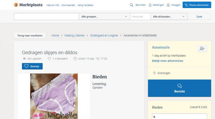 Annemarie op Marktplaats is een dief – FAKE!