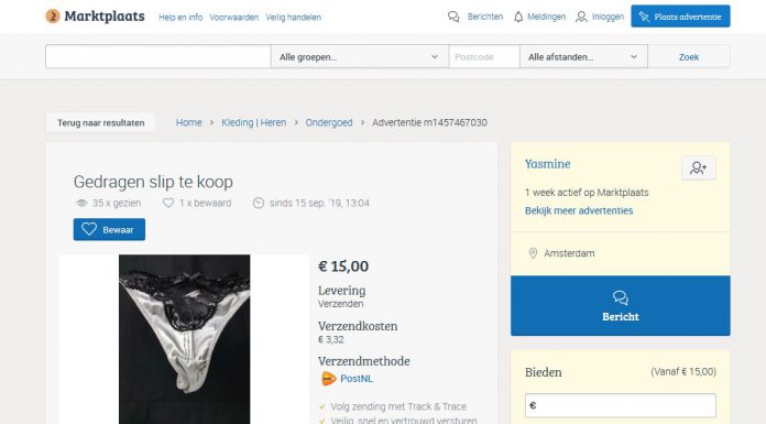 Yasmine op Marktplaats is een dief – FAKE!