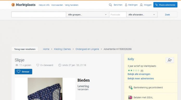 Kelly op Marktplaats is een dief – FAKE!