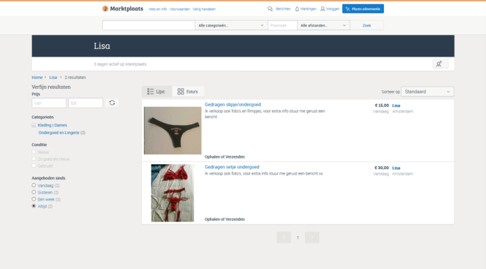 UPDATE: Lisa / Vanessa is Melissa van Buren